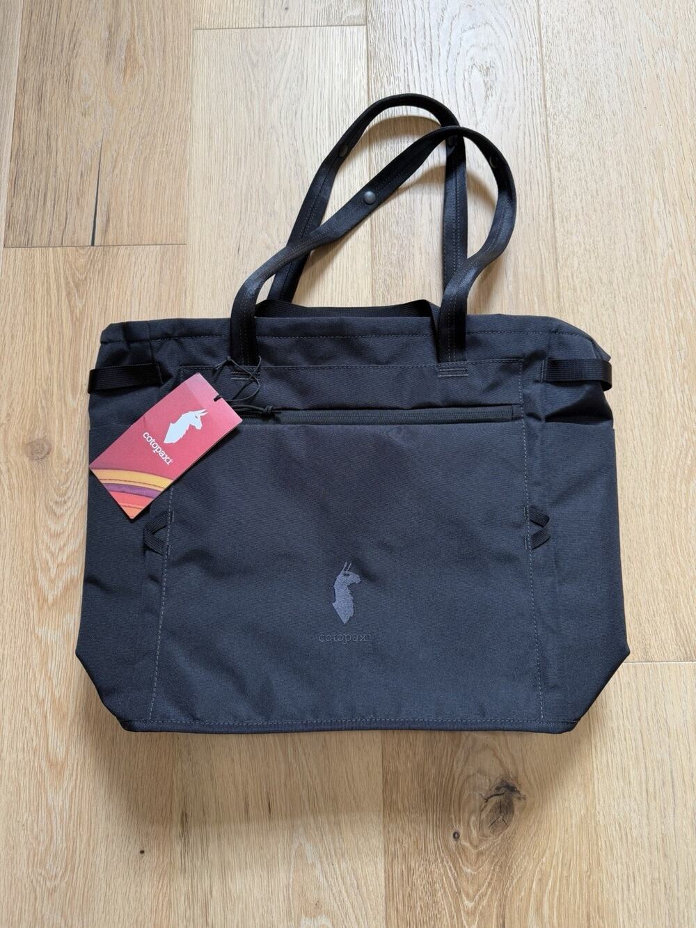 Cotopaxi Mente 22L Tote Black Laptop + Water Sleeve Zip Closure Shoulder Bag